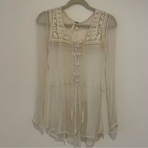 Free People sheer blouse